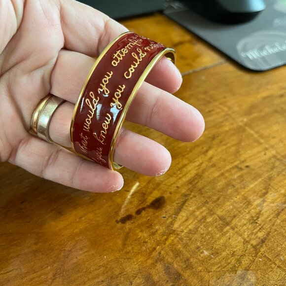 Rustic Cuff Red What Would You Attempt If You Knew You Couldn’t Fail Cuff - Picture 6 of 8